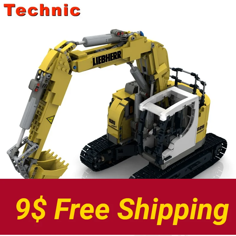 Moc-10394 Liebherr 926 excavator Boy Gift splicing building block technology assembly