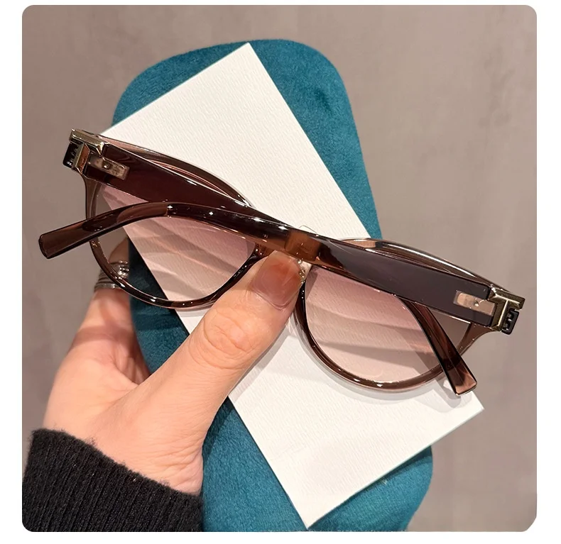 Neue Sonnenbrille im Cat-Eye-Stil mit T-förmigen Bügeln und kleinem Duft für Damen DS-8820 – Detail 15