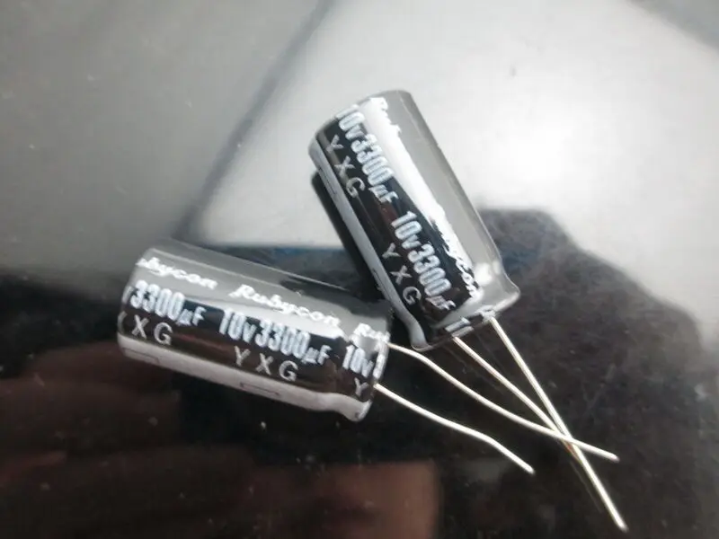 10 pces rubycon yxg 3300mfd 10v 3300uf capacitor eletrolítico 105 12.12.5x25mm