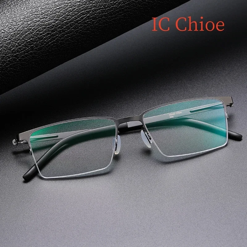 

Chioe Berlin Brand Square Men's Glasses Frame No Screw Business Optical Prescription Eyeglasses Women Spectacle oculos de grau