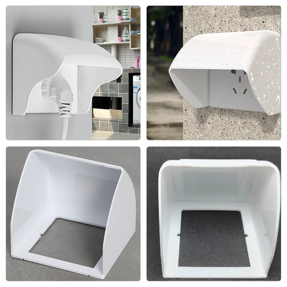2Pcs Doorbell Rain Cover Heavy Duty Plastic Weatherproof Cover for Doorbell Access Control Machine Sun Rain Protection Outdoor