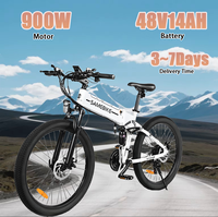 LO26 electric bicycle 900W motor 48V14AH lithium battery electric bicycle 26-inch rubber tire folding design mountain electric b