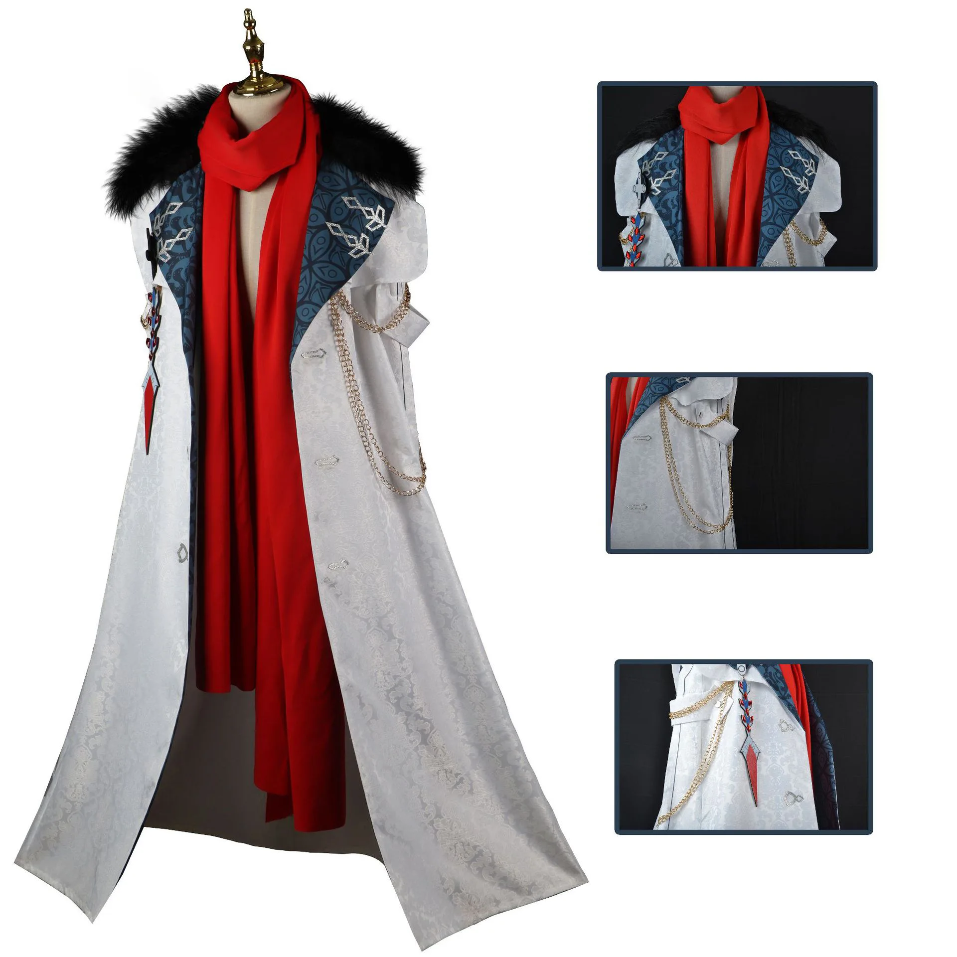 Fatui Harbinger Cosplay Costume Arlecchino Cloak Columbina Cloak SR Anime Halloween Fatui Harbinger Outfits Columbina Coat