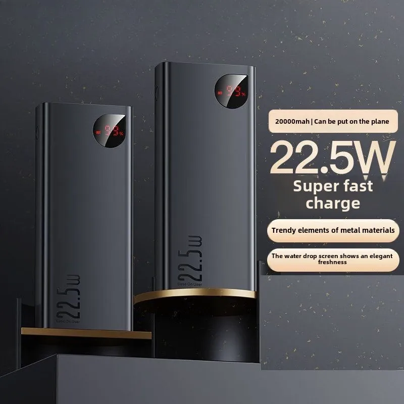 

10000Mah 20000mah Power Bank 22.5W Mobile Phone PD Fast Charging BCAK Portable Mobile Power Supply