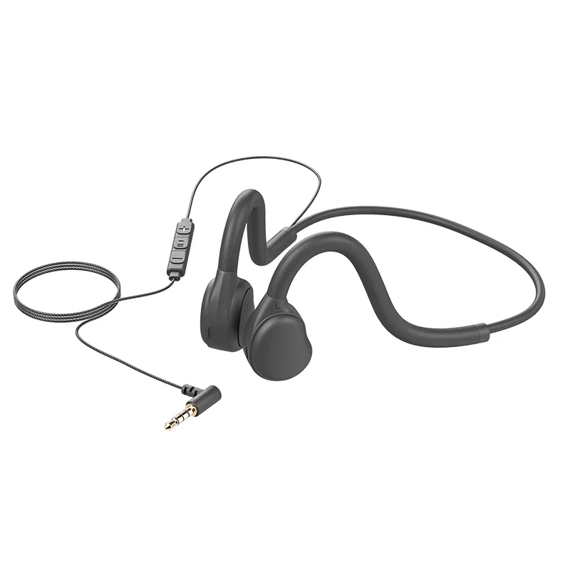 Open Ear Luchtgeleiding Koptelefoon 3,5 mm Bedraad Stereo Niet in Ear Muziek Headset Ultralicht met microfoon voor IOS Andriod-telefoon