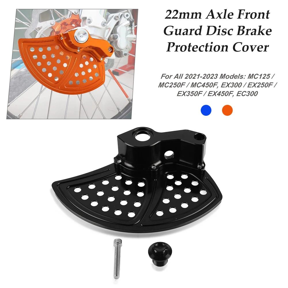 22mm Axle Front Guard Disc Brake Protection Cover For GAS GAS MC125 MC250F MC450F EX300 EX250F EX350F EX450F EC300 2021-2023