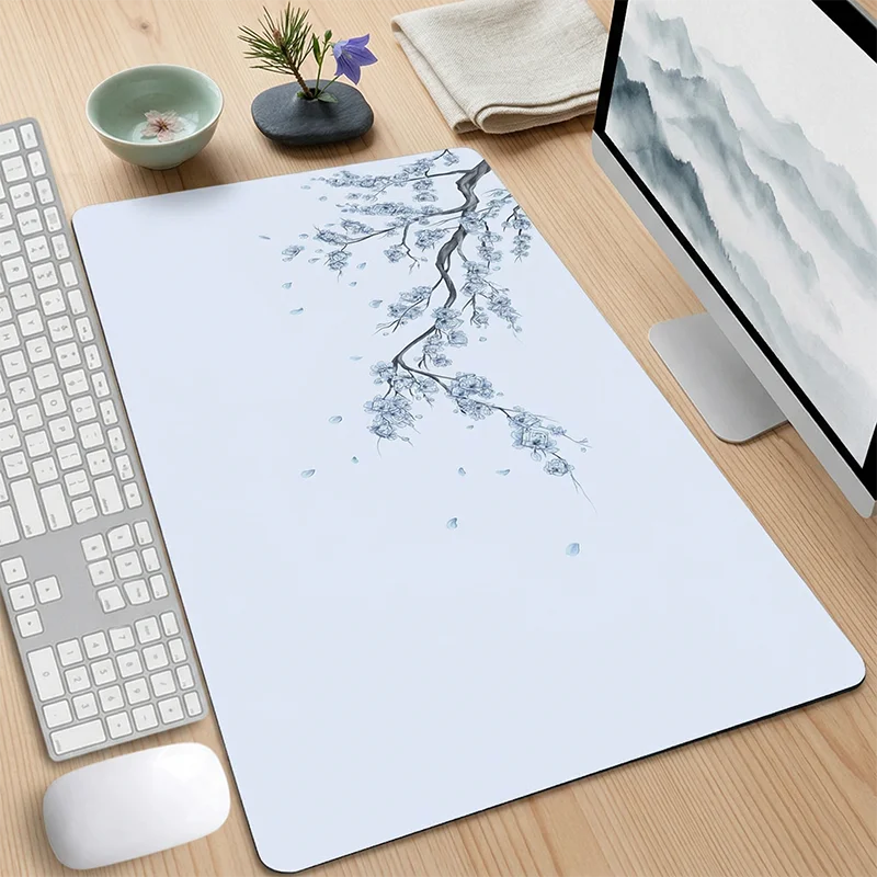 

Large Sakura Gaming Mouse Pad Japanese Cherry Blossom Table Carpet Tablecloth Desk Mat Extended Keyboard Anti-Slip Gamer
