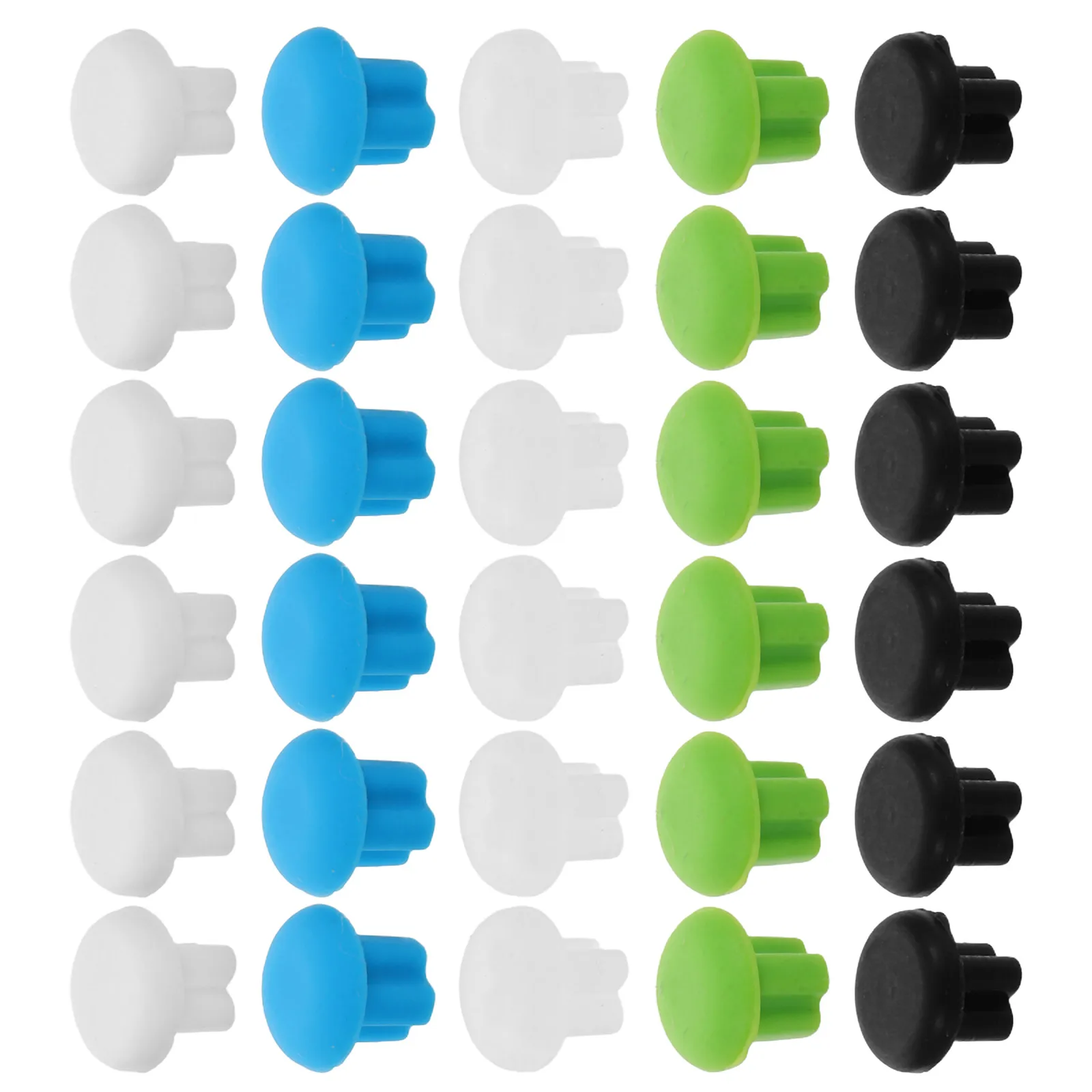 

50pcs Audio Port Dust Plugs Soft Silicone Headphone Jack Protector Microphone Port Cap Multi Color Bulk Easy for Earphone