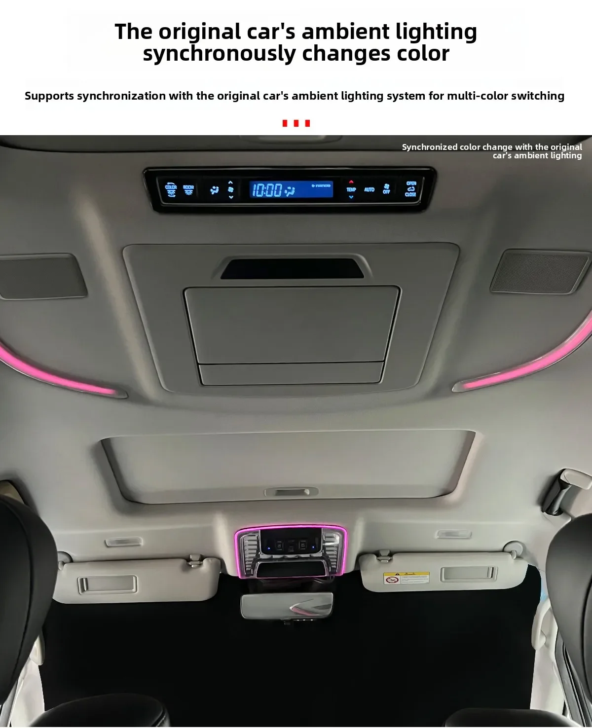 For Toyota Alphard 30 Series LM300 2015-2023 Front Ceiling Reading Atmosphere Light Car Roof Colorful Ambient Lamp Accessories detail image 3