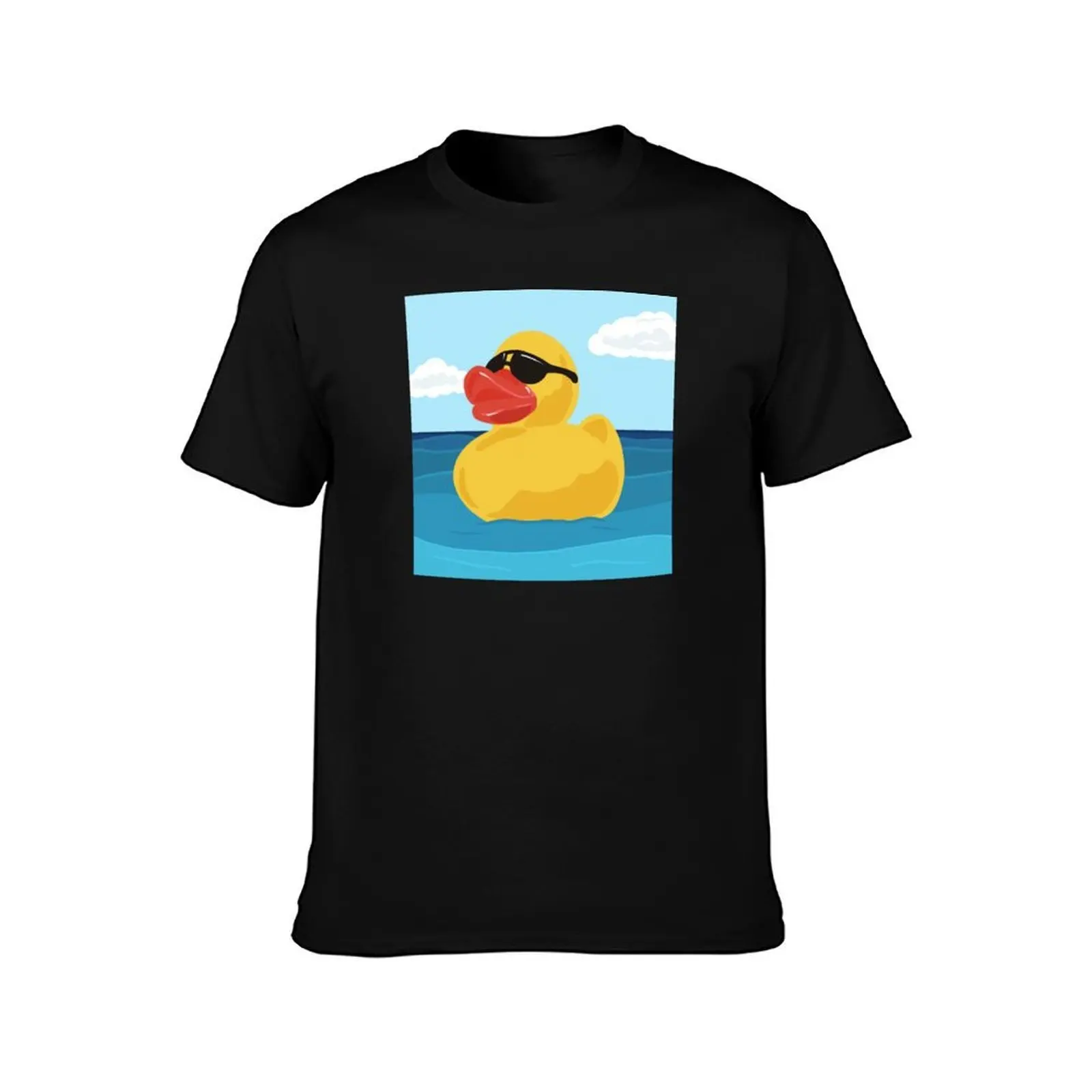 Yellow Rubber Duck in Sunglasses Men T Shirt funny t shirts man