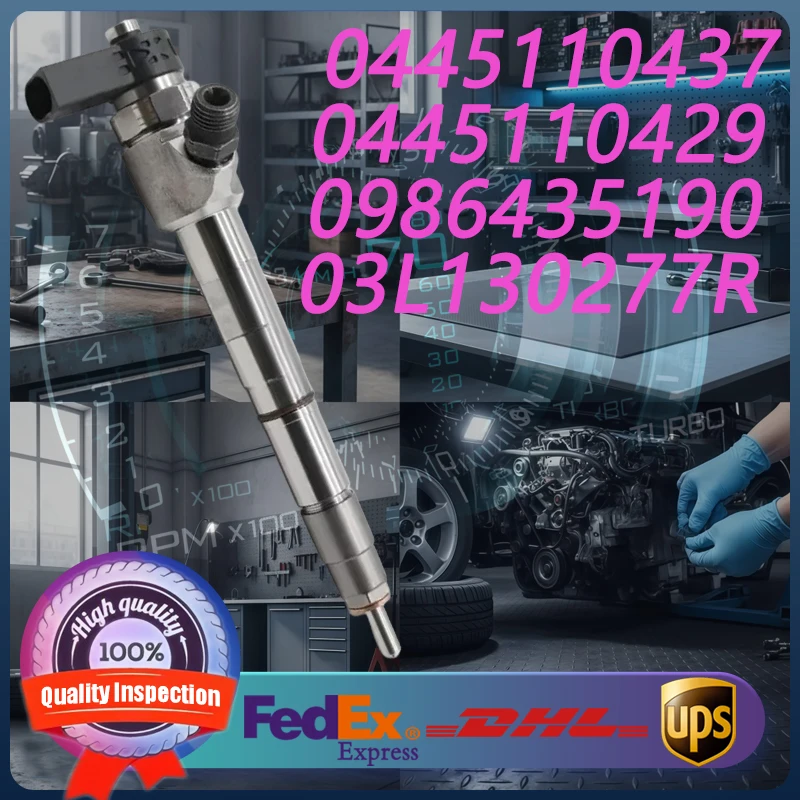 

0445110437 0445110429 0986435190 03L130277R Common Rail Injector For Volkswagen Passat Engine