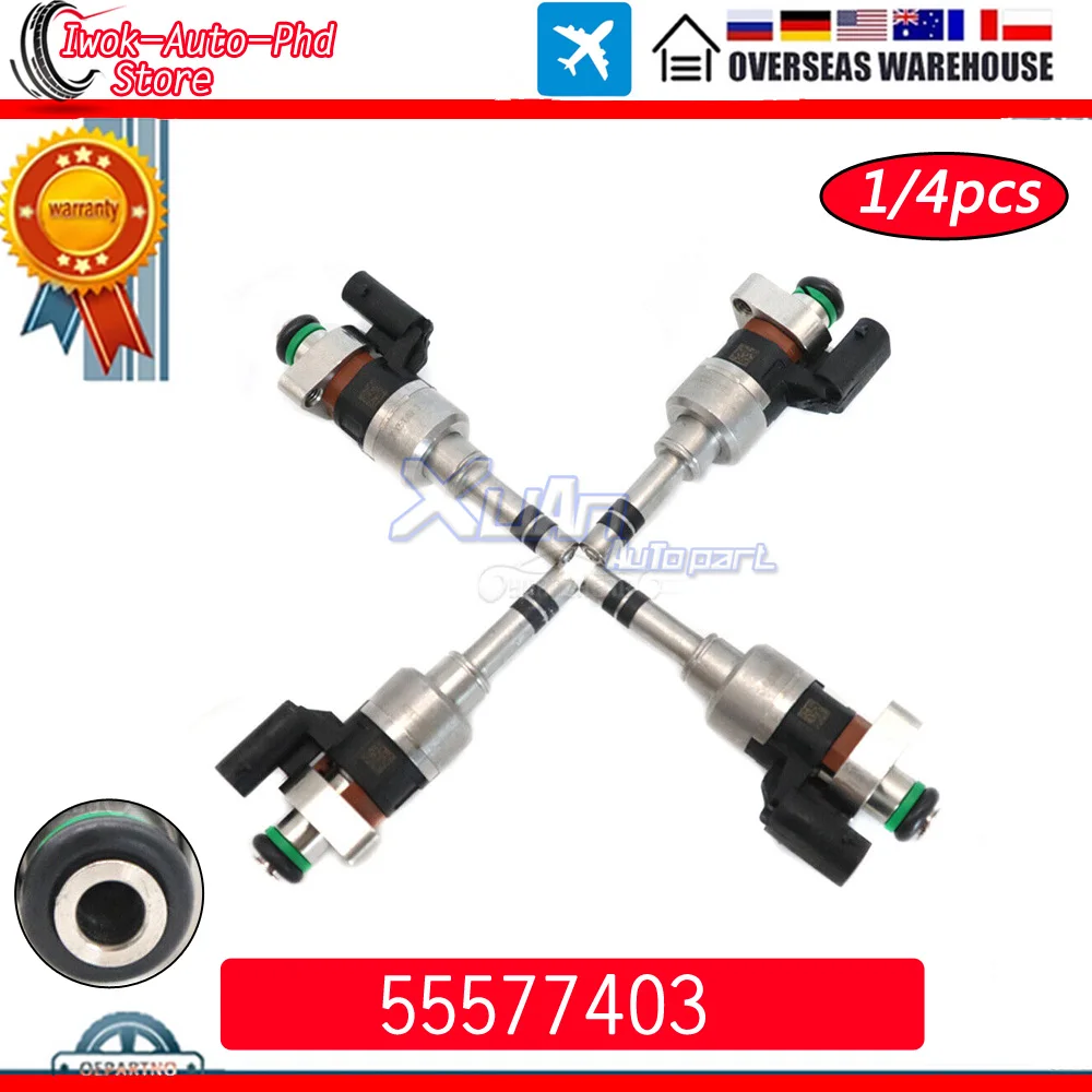 Boquilla de inyectores de combustible para coche, accesorio para GMC Terrain Chevrolet Cruze Malibu Equinox Buick Encore 1.4L 55577403-2016 FJ1293, 4 piezas, 2019