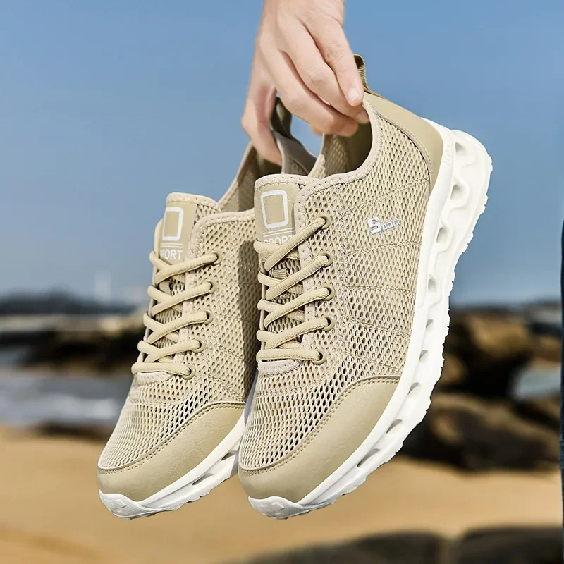 

Summer New Man Dance Shoes Large Size Sneakers Men Outdoor Mesh Breathable Leisure Walking Shoe Lightweight Male Driving Shoes