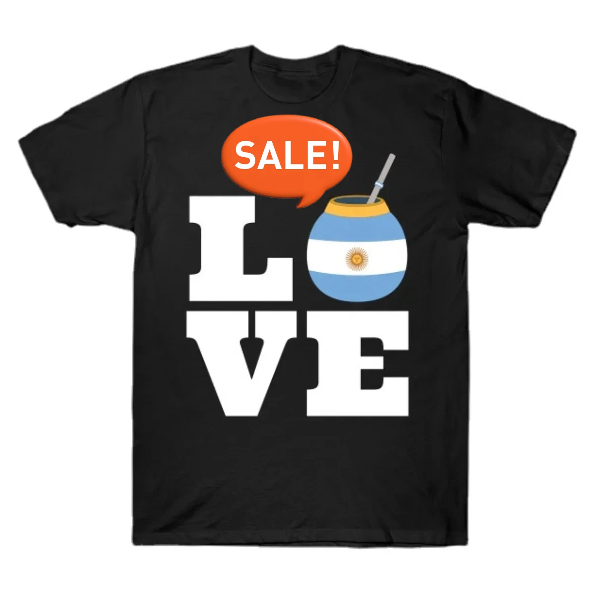 Love Yerba Mate Argentina Flag Men's T Shirt