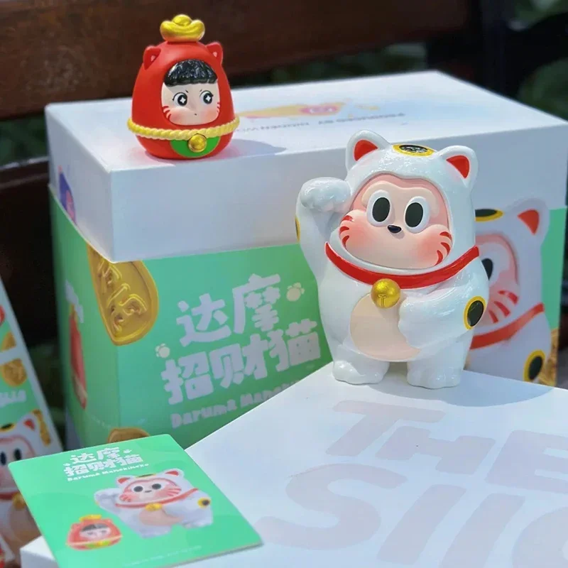 

Finding Unicorn HIDDEN WOOO The SLLO X ROBAO Dharma Lucky Cat Collection Toys Kawaii Ornaments Figurines Home Decor Models Dolls