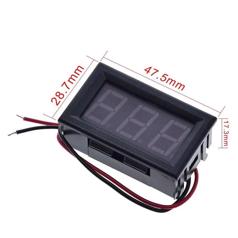 0.56 Inch Mini Red Green Blue LED Display Panel Voltage Meter Voltmeter Home Use Voltage 3 Three Digital DC 4.5V 30V 2 / 3 Wires