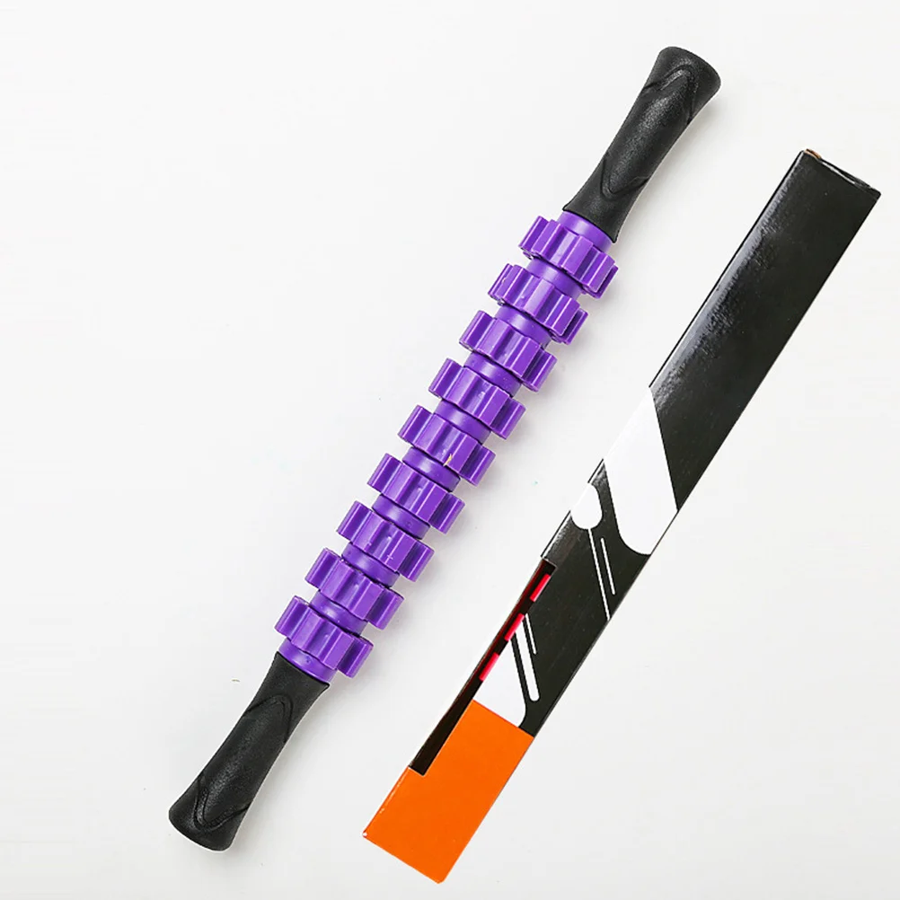 

Massage Stick 9 Gears Purple High-Density Plastic Rolling Massager For Full Body Muscle Relief Yoga Relax Rod Fatigue Pain