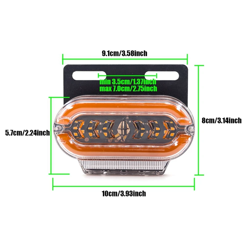 4 個 24V LED サイドマーカーライト信号インジケータランプ警告テールライト 3 モードウインカートラックトレーラートラック