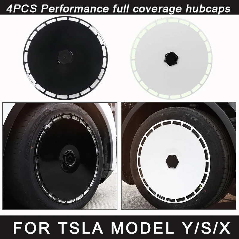 4PCS Hub Cap 19 20Inch for Tesla Model Y S X Performance Replacement Wheel Cap Automobile Hubcap Full Rim Cover Accessories 2023