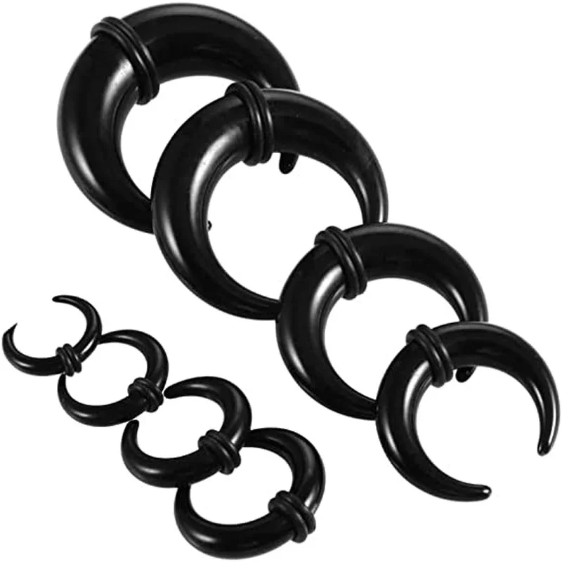 8 szt. Zestaw Piercing do uszu akrylowe stożki spiralne tunele stożkowe rozwidły ucha dla mężczyzn kobiet biżuteria do ciała