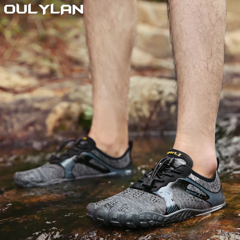 Oulylan Outdoor Creek Shoes Mountaineering Hiking Sneakers Men Breathable Non-slip Climbing Shoes Beach Wading Shoes