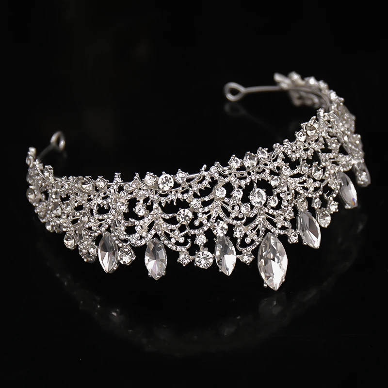 Wedding Crown Hair Jewelry Bridal Hair Accessories Women Baroque Crown Rhinestones Crystal Tiaras Bride QueenParty Crowns Gift