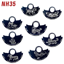 NH35 Movements Watch Movement Parts Automatic Hammer Rotor Metal Patch Fits NH35 Zodiac Signs Style Engraved Metal Pieces Rotor