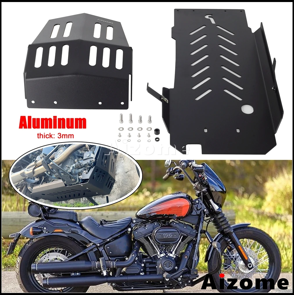 

Front Radiator Lower Ski Plate Guard For Softail Street Bob 114 FXBBS 2021-26 Street Bob FXBB 2018-20 Engine Bash Chassis Cover