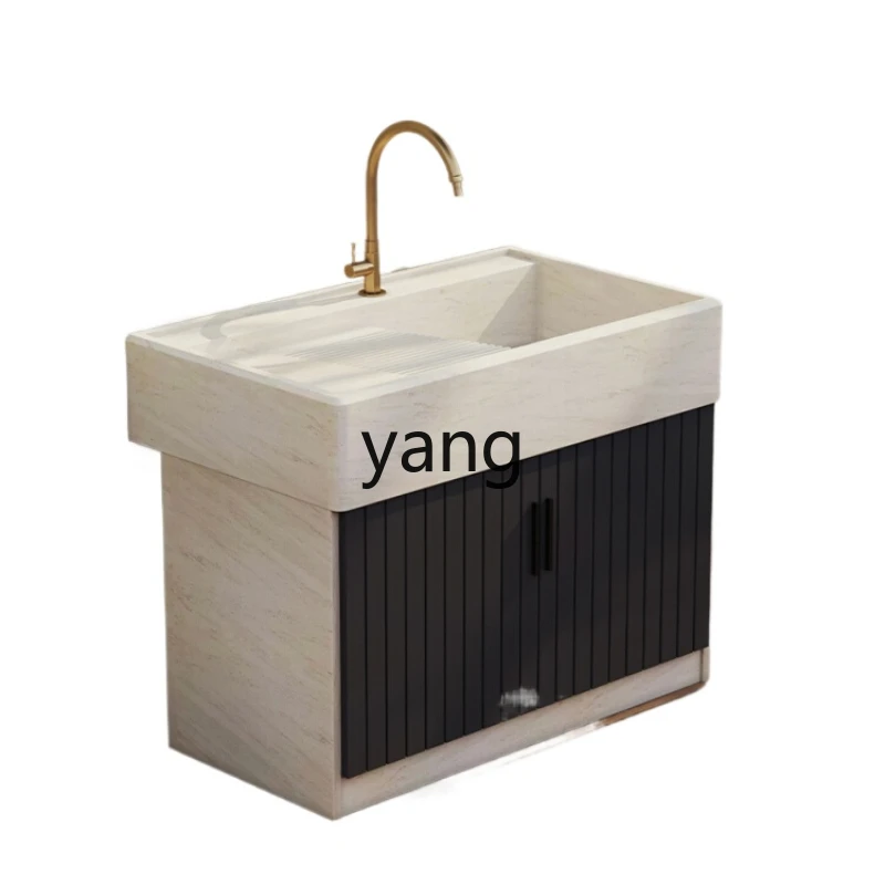 

CX Marble Integrated Laundry Tub with Washboard Outdoor Courtyard Pool Inter-Platform Basin