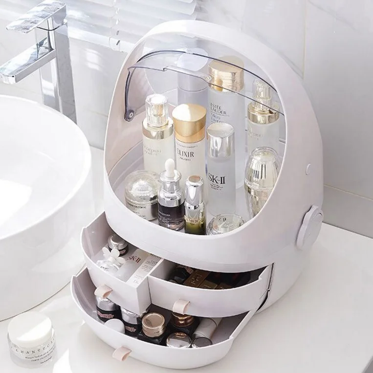 

Household Modern Split Capsule Cosmetic Storage Box with Handles