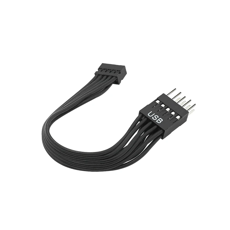 Dupont Mini USB 2.0mm 10Pin Female to Dupont USB 2.54mm 9Pin Male Power Extension Cable for PC Motherboard 12cm