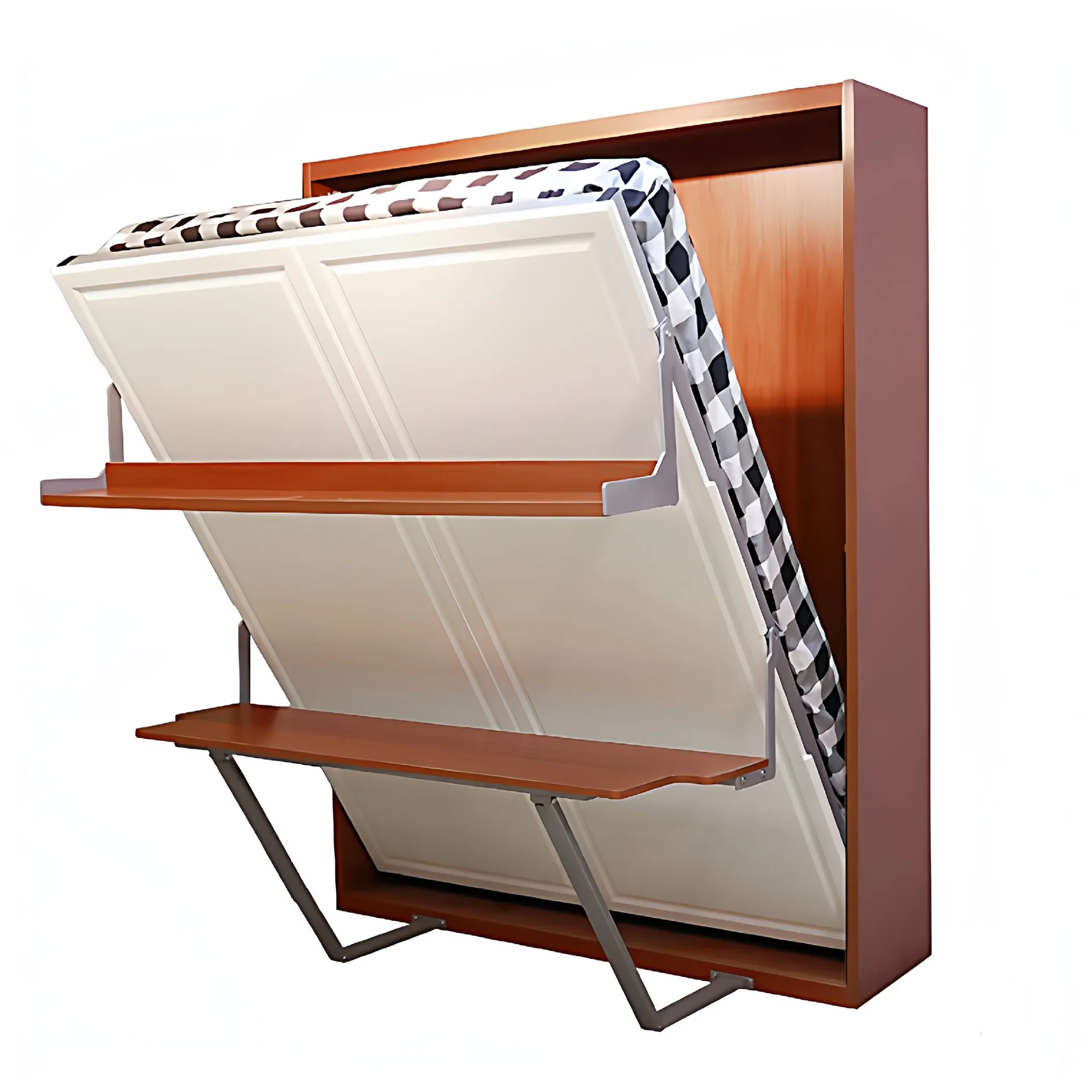 Bed desk integrated hardware accessories hidden folding Murphy bed manufacturer 0.9m small apartment metal frame anti-rust