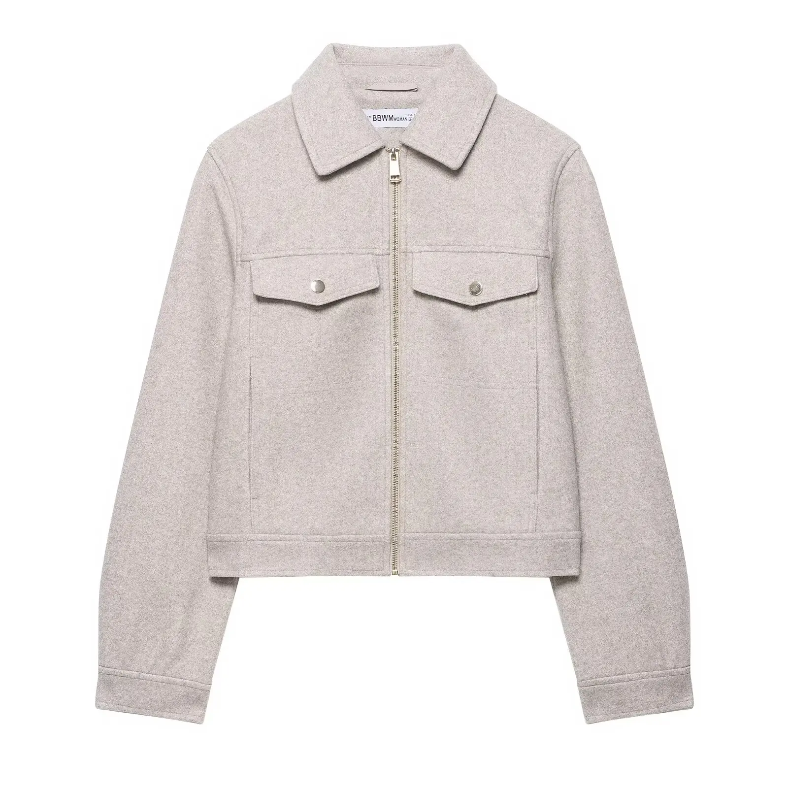 Women Elegant Solid Jacket Long Sleeve Zipper Jackets Coat For Woman Fashion Autumn Casual Outerwear