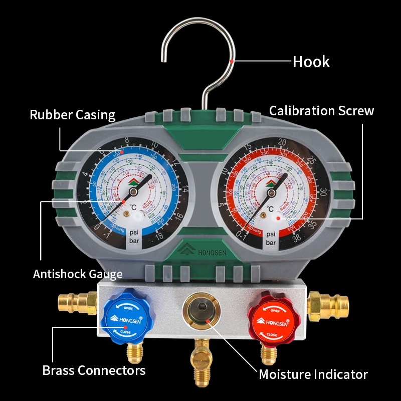 Refrigerant Manifold Gauge Air Condition Refrigeration Set Air Conditioning Tools R22 R410A R404A R134A