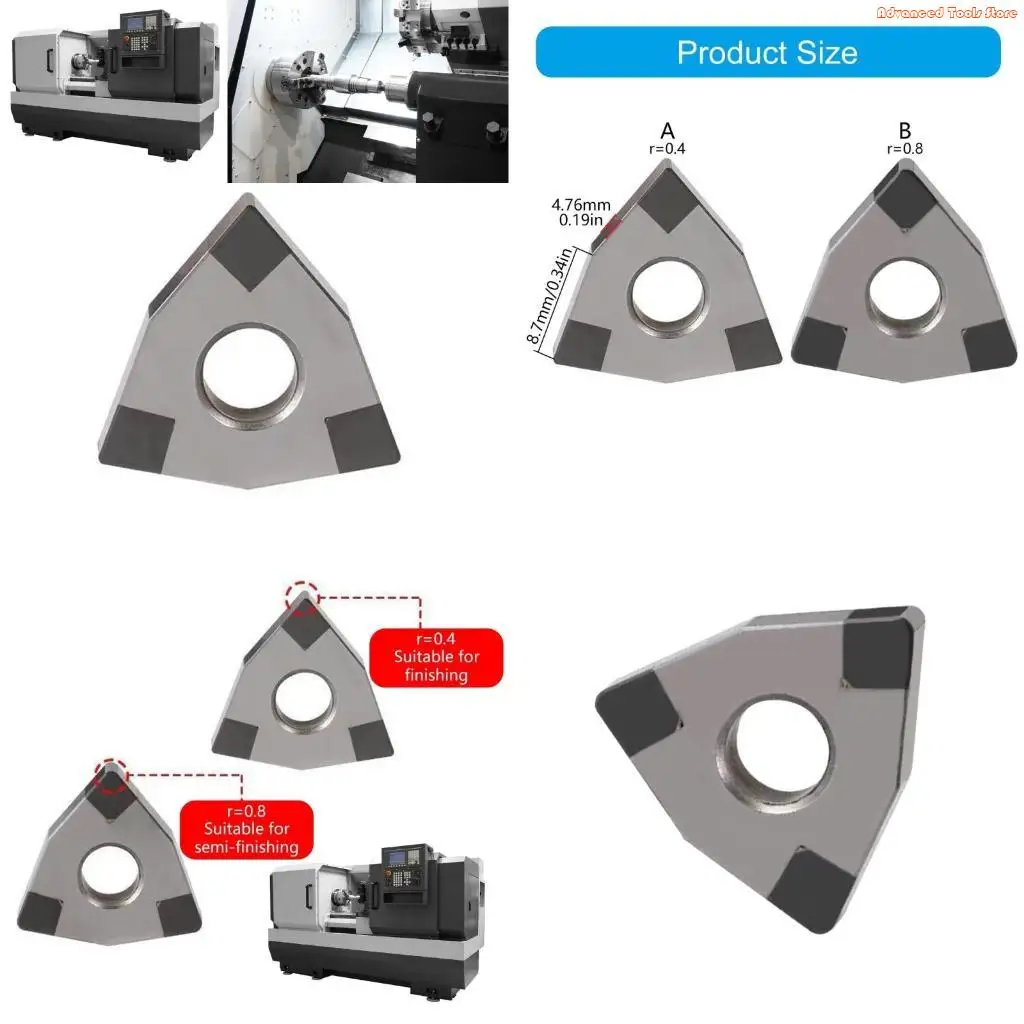 

Пластины из кубического нитрида бора CBN Токарные пластины для обработки закаленной стали Пластины для фрезерных станков из W91B