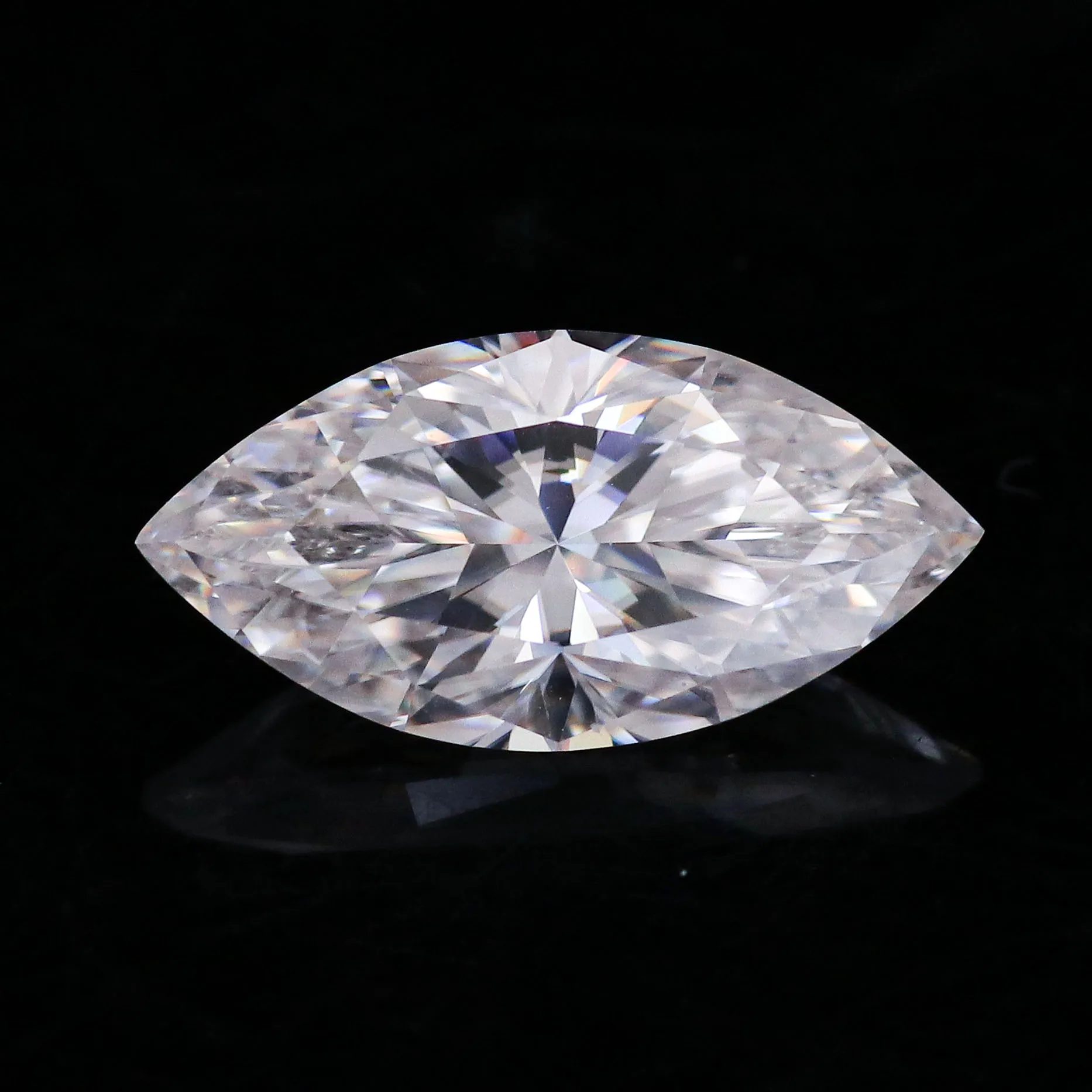 

Provence Moissanite Loose stone Marquise Cut D Color VVS1 Hand Cut Olive Moissanite Gemstone Pass Diamond Test GRA Certificate