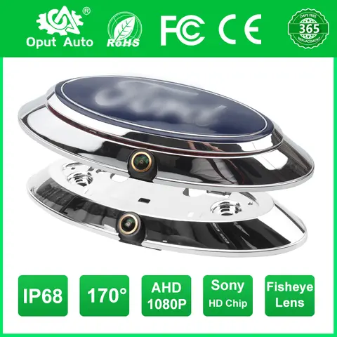 CCD AHD 1080P 170 ° 자동차 배지 로고 포드 레인저 T6 T7 T8 XLT Edge F-150 F-250 F-350 Explorer 용 후면보기 역방향 백업 카메라
