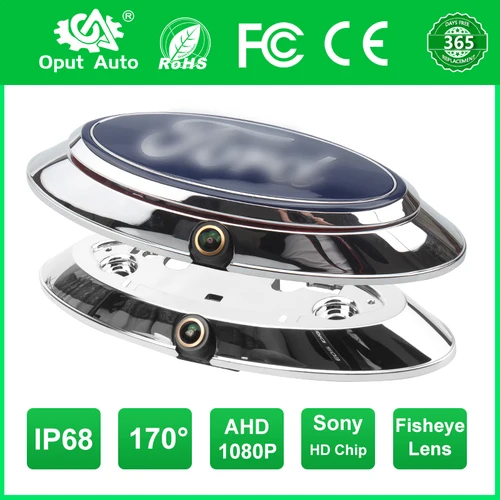 Imagen 1 del producto CCD AHD 1080P 170 °   Cámara de respaldo de marcha atrás con logotipo de insignia de coche para Ford Ranger T6 T7 T8 XLT Edge F-150 F-250 F-350 Explorer