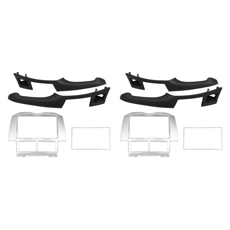 2X 2 Din Car Stereo Frame Trim Kit Of Dashboard For 2005-2011 Toyota Yaris Vitz Platz DVD Player Installation Bezel