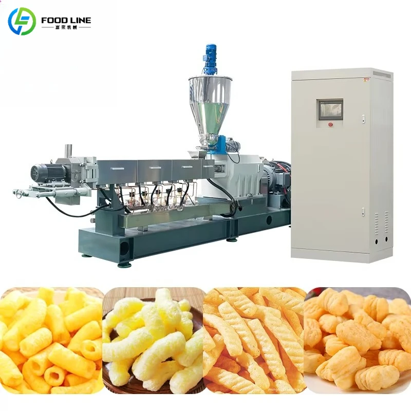 Customized Commercial Puffed Food Production Line Labor Saving Snack Extruder Machine for Puffed Snacks