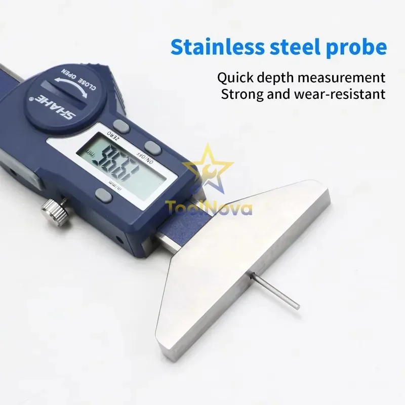 0-25mm Depth Caliper Electronic Depth Caliper Digital Car Tyre Tire Tread Depth Gauge Stainless Steel Digital Caliper view 6