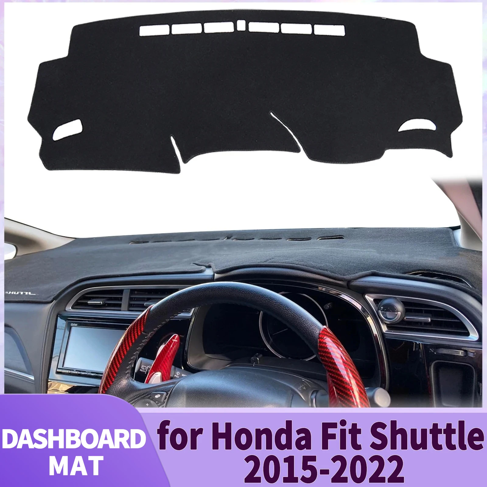 

fit for Honda Fit Shuttle Wagon Gk8 2015-2022 RHD Dashmat Car Accessories Dashboard Cover Pad DashMat Sunshade Protective Carpet