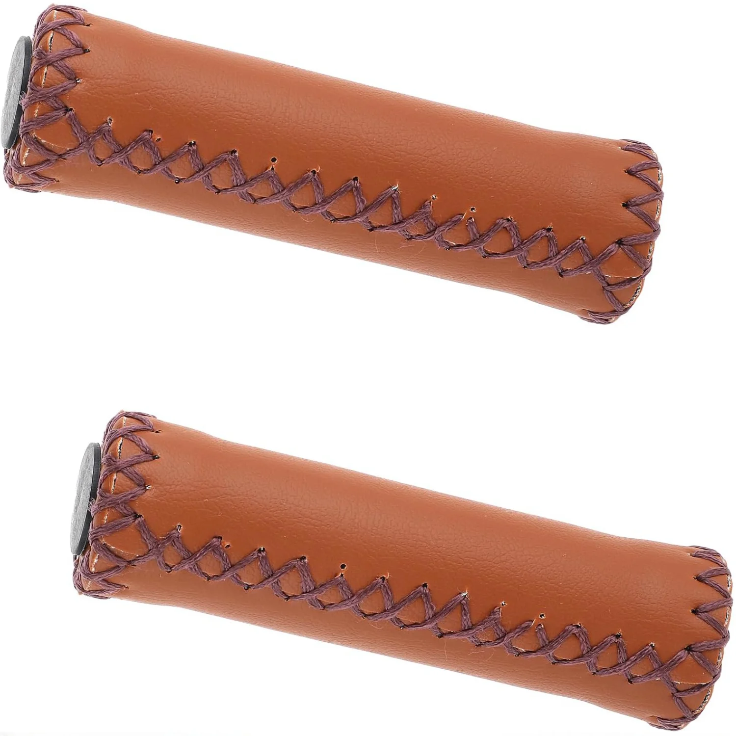 Empuñaduras de manillar cómodas para bicicleta, color marrón, para playa, Cruiser, bicicleta, cubierta de manillar de cuero sintético suave, empuñaduras de barra de vinilo