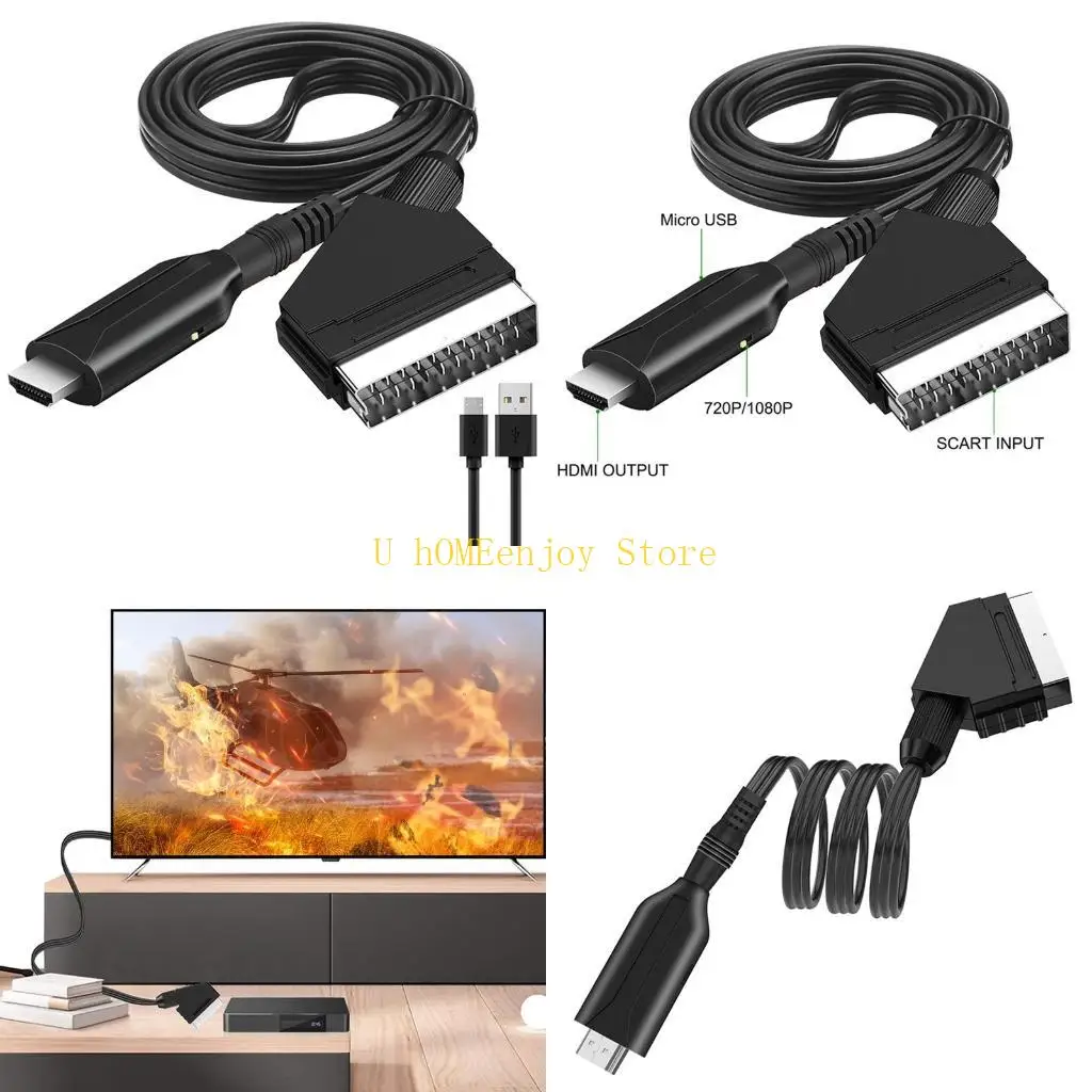 

B0KF 720P/1080P Scart-совместимый с выход Scart HDMI-совместимый входной переключатель для HDTV