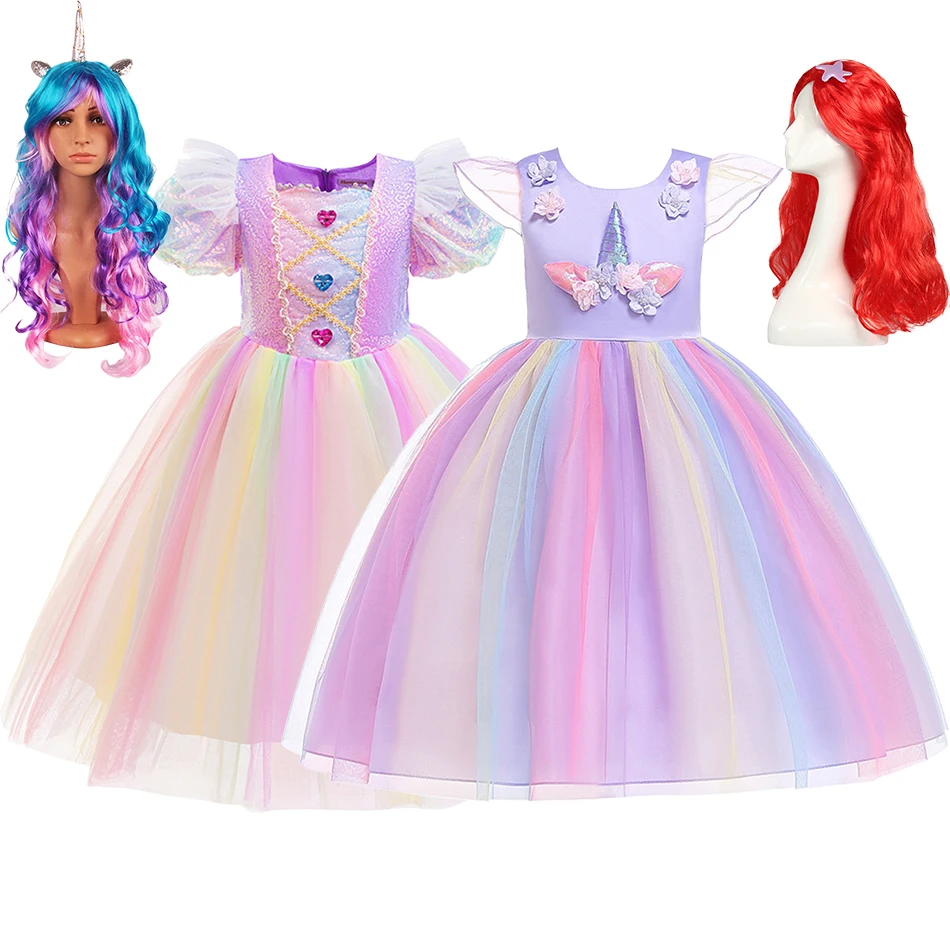 

Child Christmas Carnival Party Ball Gown Baby Cosplay Clothes Halloween Costume Girl Mermaid Princess Dress Kids Unicorn Dresses