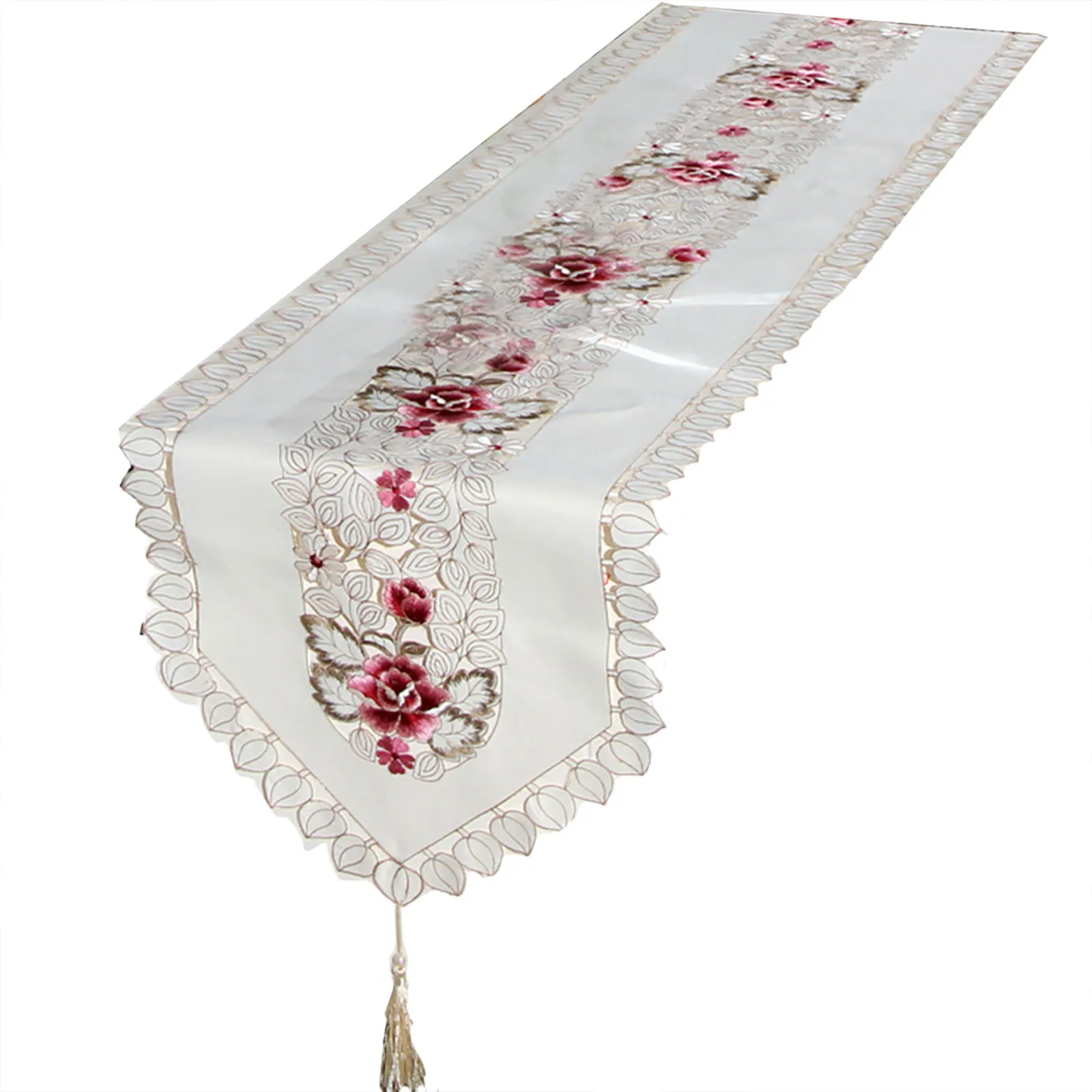 

Совершенно новая дорожка для стола, вышитая кухонная кружевная вечерние прямоугольная замена, многоразовая ткань для столовой с цветочным принтом