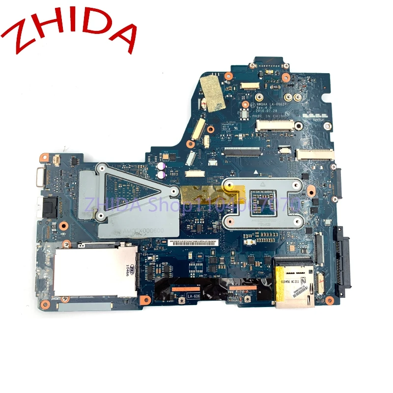 For Toshiba Satellite A660 A665 NWQAA LA-6062P K000109880 laptop motherboard HM55 rPGA988A DDR3 GT330M 1GB Mainboard full Tested