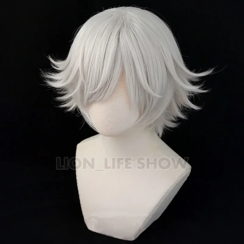 Tokyo Revengers Wakasa imaushi short silver white cosplay wig heat resistant synthetic hair man Party wigs wig cap nsd229