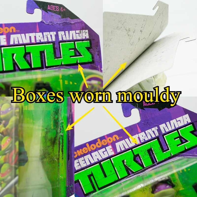 زملاء اللعب في سن المراهقة سلاحف النينجا رافائيل دوناتيلو مايكل أنجلو المفاصل يمكن أن تتحرك صندوق ألعاب الشكل الذي يرتديه