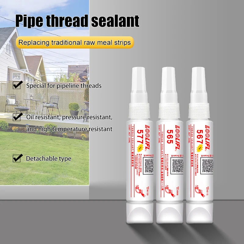 2024 Pipe Thread Sealant Anaerobic Sealing Adhesive Flat Metal Fitting Glue Alternative To Sealing Tape Paste